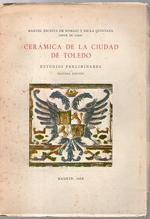 Imagen del vendedor de CERAMICA DE LA CIUDAD DE TOLEDO - ESTUDIOS PRELIMINARES a la venta por Libreria Bibliomania