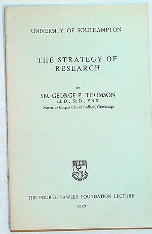 Seller image for The Strategy of Research for sale by The Kelmscott Bookshop, ABAA