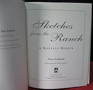 Image du vendeur pour Sketches from the Ranch: A Montana Memoir mis en vente par Phyllis35