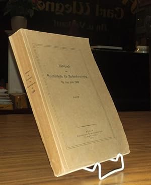 Immagine del venditore per Jahrbuch der Reichsstelle fr Bodenforschung fr das Jahr 1939. Band 60. Beitrge mit mehr als 40 Textseiten. venduto da Antiquariat Carl Wegner