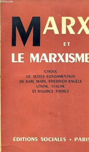 Seller image for MARX ET LE MARXISME. for sale by Le-Livre