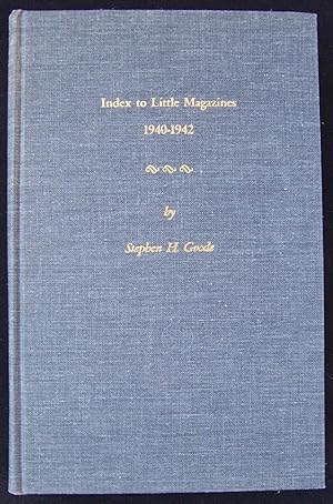 Immagine del venditore per Index to Little Magazines 1940-1942 venduto da Martin Kaukas Books