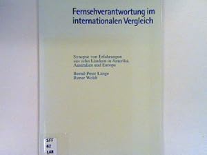 Bild des Verkufers fr Fernsehverantwortung im internationalen Vergleich; Synopse von Erfahrungen aus zehn Lndern in Amerika, Australien und Europa zum Verkauf von books4less (Versandantiquariat Petra Gros GmbH & Co. KG)