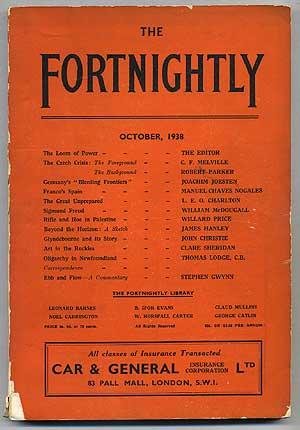 Bild des Verkufers fr The Fortnightly: Number 862, October 1938 zum Verkauf von Between the Covers-Rare Books, Inc. ABAA