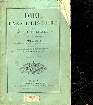 Bild des Verkufers fr DIEU DANS L'HISTOIRE zum Verkauf von Le-Livre