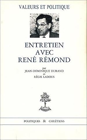 Bild des Verkufers fr Entretien avec Ren Rmond zum Verkauf von JLG_livres anciens et modernes