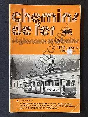 CHEMINS DE FER REGIONAUX ET URBAINS-N°172-1982-IV-LE TRAMWAY DES CHAPEAUX (VIRICELLES-ST SYMPHORI...