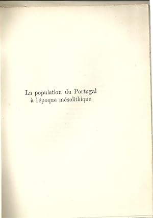 LA POPULATION DU PORTUGAL À L'ÉPOQUE MÉSOLITHIQUE