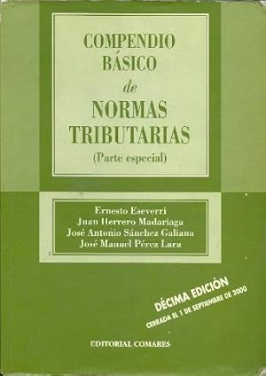 Imagen del vendedor de Compendio bsico de normas Tributarias (Parte especial) a la venta por SOSTIENE PEREIRA