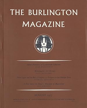 Seller image for The Burlington Magazine (Number 893, Volume CXIX, August 1977) for sale by Diatrope Books