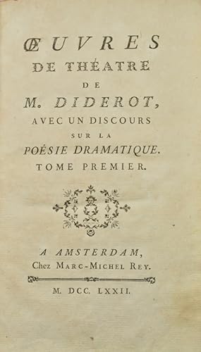 Image du vendeur pour Oeuvres de Thtre, avec un Discours sur la posie dramatique. mis en vente par Bonnefoi Livres Anciens