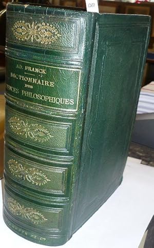 Bild des Verkufers fr Dictionnaire des sciences philosophiques. Par une socit de professeurs et de savants. Troisime Tirage. zum Verkauf von Antiquariat Dwal