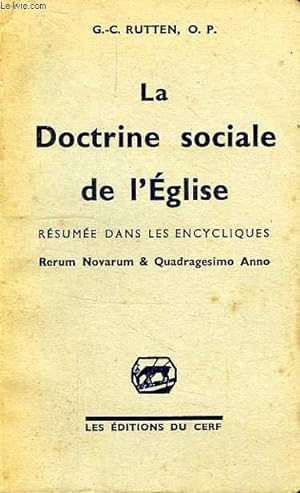 Imagen del vendedor de LA DOCTRINE SOCIALE DE L'EGLIE a la venta por Le-Livre