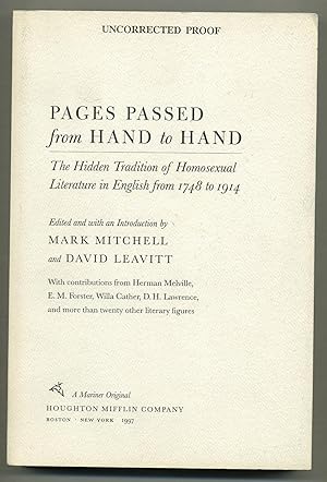 Image du vendeur pour Pages Passed from Hand to Hand: The Hidden Tradition of Homosexual Literature in English from 1748 to 1914 mis en vente par Between the Covers-Rare Books, Inc. ABAA