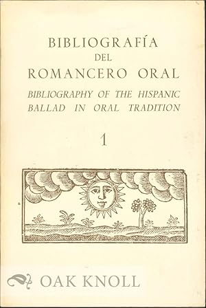 Seller image for BIBLIOGRAFA DEL ROMANCERO ORAL, 1 for sale by Oak Knoll Books, ABAA, ILAB