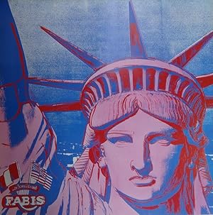 10 Statues of Liberty - Original exhibition poster by Andy WARHOL # 1986