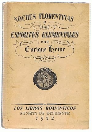 Imagen del vendedor de NOCHES FLORENTINAS Y ESPRITUS ELEMENTALES. a la venta por Librera Torren de Rueda