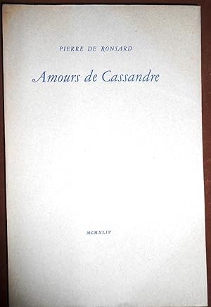 Image du vendeur pour AMOURS DE CASSANDRE mis en vente par Des Livres et la Plume