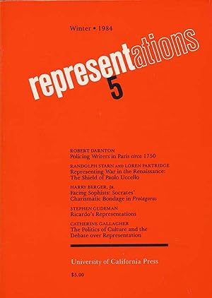 Seller image for Representations 5 (Winter 1984) for sale by Diatrope Books