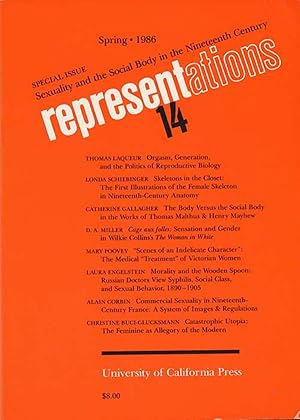 Seller image for Representations 14: Special Issue on Sexuality and the Social Body in the Nineteenth Century (Spring 1986) for sale by Diatrope Books