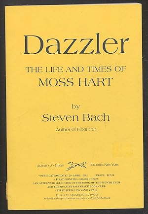 Bild des Verkufers fr Dazzler: The Life and Times of Moss Hart zum Verkauf von Between the Covers-Rare Books, Inc. ABAA