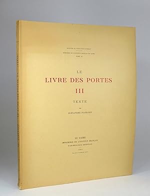 Imagen del vendedor de Le livre des portes, III. Texte. a la venta por Librarium of The Hague