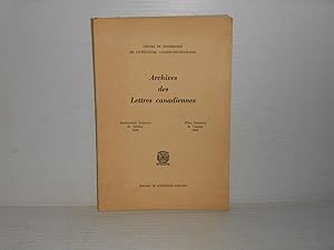 Immagine del venditore per Archives des Lettres canadiennes. Mouvement litteraires de Quebec 1860. Bilan litteraire de l'annee 1960. venduto da La Bouquinerie  Dd