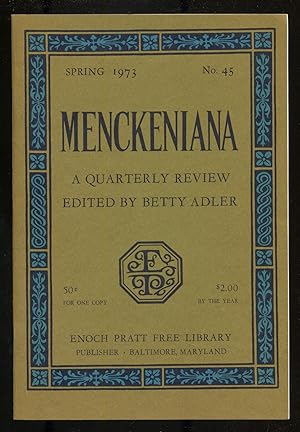 Seller image for Menckeniana: A Quarterly Review: Spring, 1973, No. 45 for sale by Between the Covers-Rare Books, Inc. ABAA