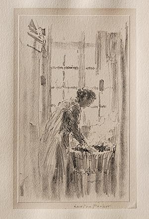 Woman washing clothes