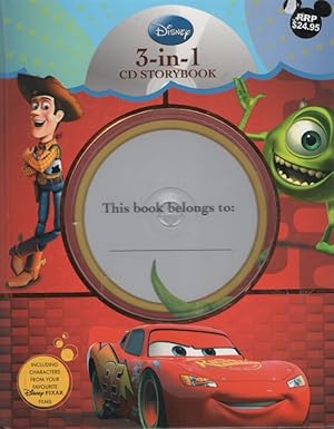 Disney 3-in-1: The World of Cars, Monster, INC, Toy Story CD STORYBOOK (no CD)