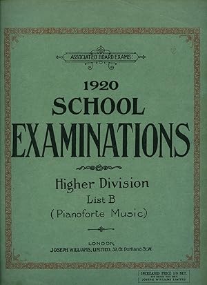 Bild des Verkufers fr Studies and Pieces for the Pianoforte Contained in the Syllabus for Local Examination in Music 1920; Higher Division List B [Piano Sheet Music] [1] zum Verkauf von Little Stour Books PBFA Member