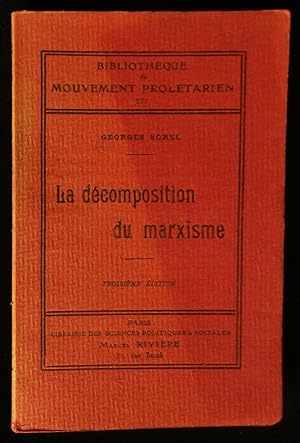 Seller image for LA DECOMPOSITION DU MARXISME. for sale by Librairie Franck LAUNAI