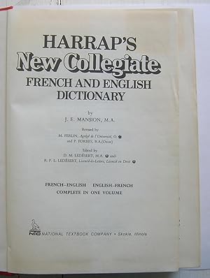 Image du vendeur pour Harrap's New Collegiate French and English Dictionary. mis en vente par Monkey House Books