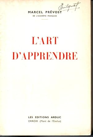 Seller image for L'art d'apprendre for sale by L'ivre d'Histoires