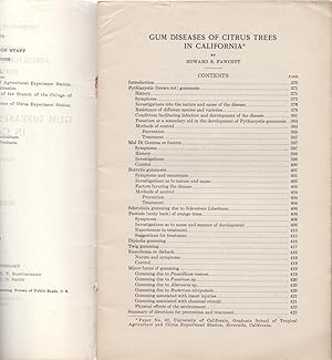 Image du vendeur pour GUM DISEASES OF CITRUS TRESS IN CALIFORNIA mis en vente par Libreria 7 Soles