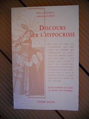 Seller image for Discours sur l'hypocrisie for sale by Frederic Delbos