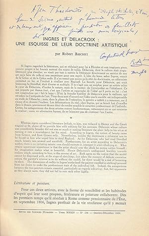 Ingres et Delacroix : une esquisse de leur doctrine artistique (copy inscribed)