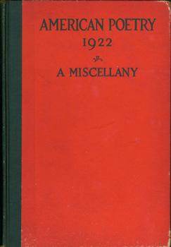 Seller image for A Miscellany of American Poetry 1922. for sale by Wittenborn Art Books