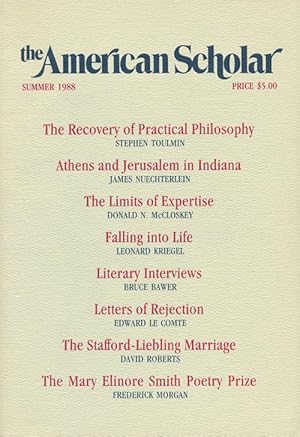 Seller image for The American Scholar Summer 1988 for sale by Good Books In The Woods