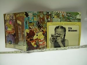 Seller image for City Windows [Dual Sided Pictorial Wall Frieze w/ Card Insert Viewer, Book Helps Children Learn to See + Observe. It Unfolds to Reveal Shop Windows on One side, + the Reverse Side is Inside the Shops, Filled with Merchandise + a Card camera to Look Thru] for sale by GREAT PACIFIC BOOKS