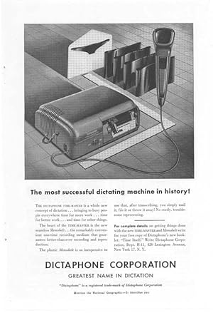 Seller image for Advertisement: Dictaphone Corporation for sale by Hammonds Antiques & Books