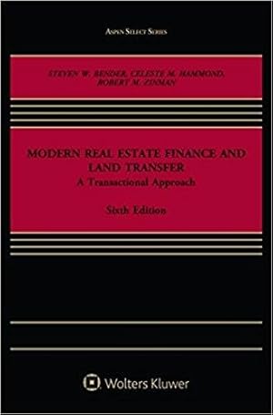 Immagine del venditore per Modern Real Estate Finance and Land Transfer venduto da BarristerBooks