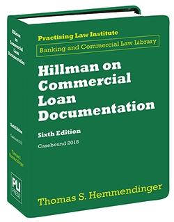 Immagine del venditore per Hillman on Commercial Loan Documentation venduto da BarristerBooks