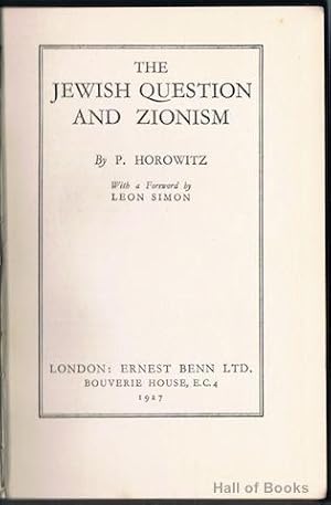 The Jewish Question And Zionism