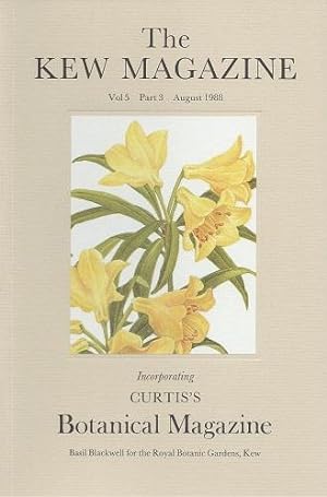 Seller image for The Kew Magazine Volume 5 Part 3, (incorporating Curtis's Botanical Magazine) - includes 'Some Attractive Vireya Rhododendrons', 'Australasian Ferns in Irish Gardens' & 'Riverine Forests of the Jubba River, Somalia' for sale by Mike Park Ltd