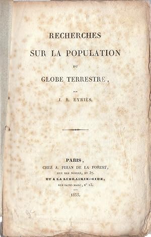 Recherches sur la population du globe terrestre