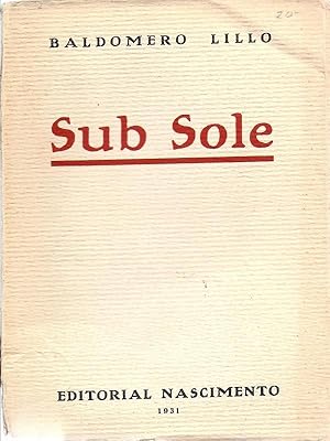 Imagen del vendedor de Sub Sole spanishz. a la venta por Charles Lewis Best Booksellers
