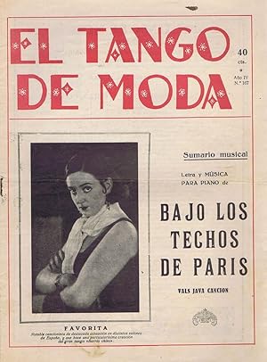 EL TANGO DE MODA. Semanario Popular Hispanoamericano - Año IV - nº 167 (19-12-1931)