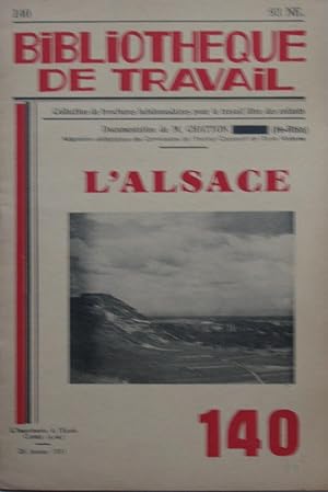 Imagen del vendedor de L'Alsace : BIBLIOTHQUE DE TRAVAIL n 140 du 28 Janvier 1951 a la venta por Bouquinerie L'Ivre Livre
