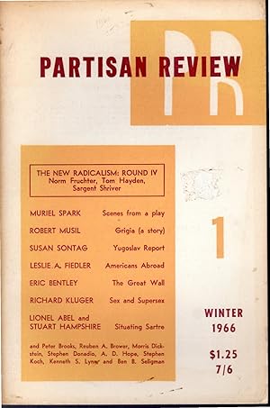 Seller image for Partisan Review: Vol. XXXVIII, No.1: Winter, 1966 for sale by Dorley House Books, Inc.